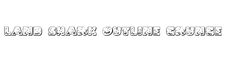 Land Shark Outline Grunge Font