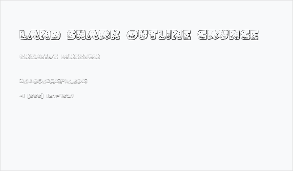 Land Shark Outline Grunge Business Card
