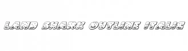 Land Shark Outline Italic 