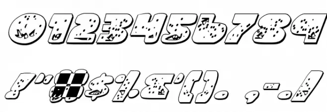 Land Shark Outline Italic Font Alte caractere