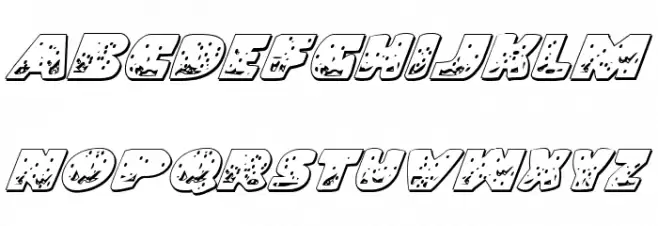 Land Shark Outline Italic خط أحرف كبيرة