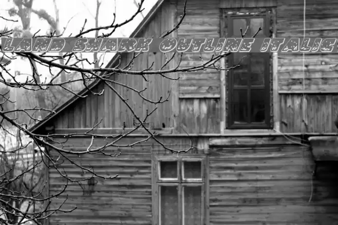 Land Shark Outline Italic Font examples