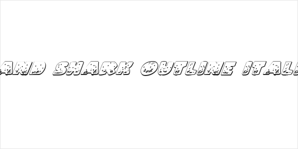 Land Shark Outline Italic Logo