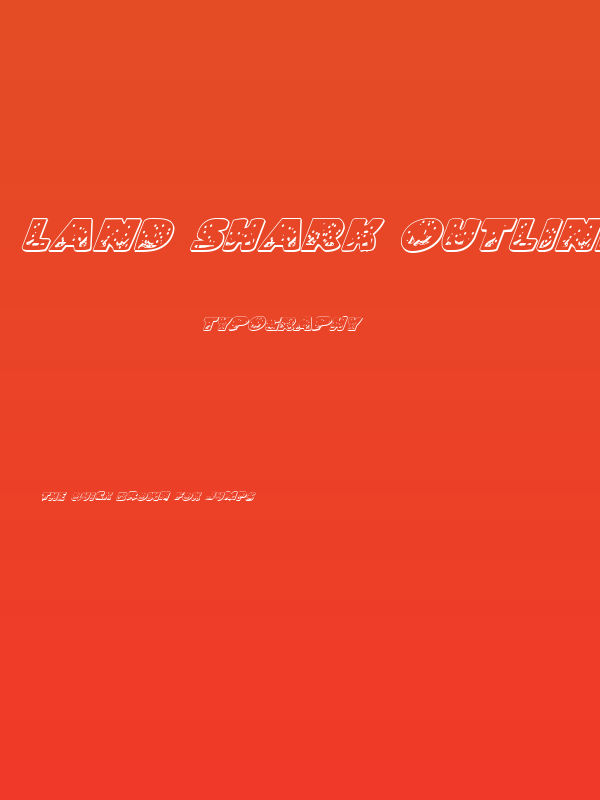 Land Shark Outline Italic Poster