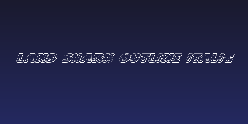 Land Shark Outline Italic Social Header