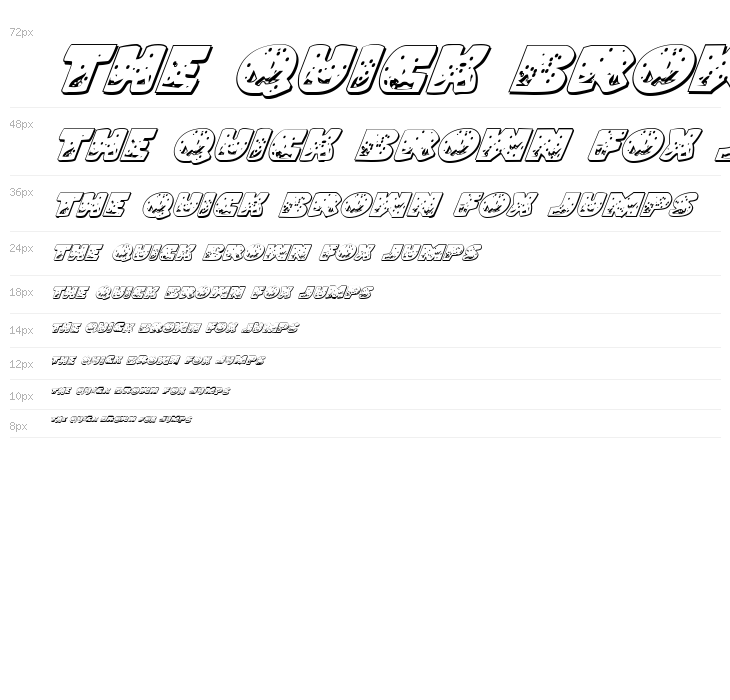 Land Shark Outline Italic Waterfall