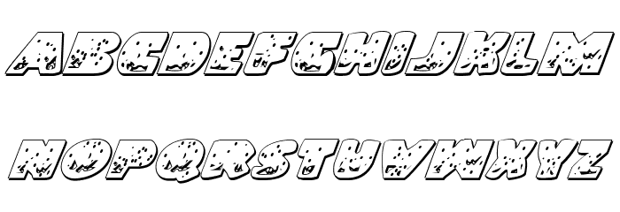 Land Shark Outline Italic Font Litere mici