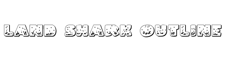 Land Shark Outline Font