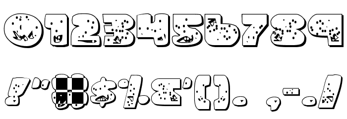 Land Shark Outline Font OTHER CHARS