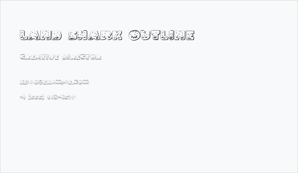 Land Shark Outline Business Card