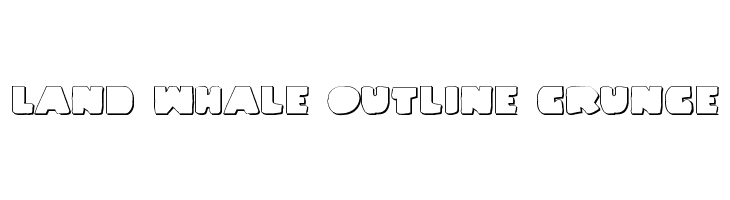 Land Whale Outline Grunge Font