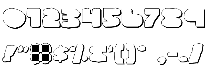 Land Whale Outline Grunge Font OTHER CHARS