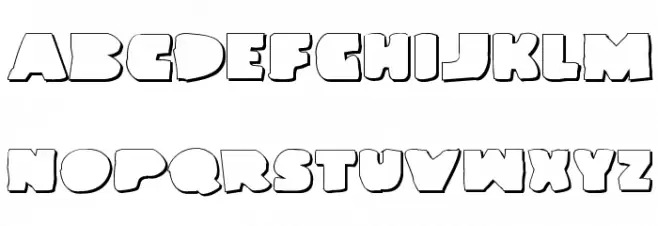 Land Whale Outline Grunge Schriftart Groß