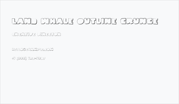 Land Whale Outline Grunge Business Card