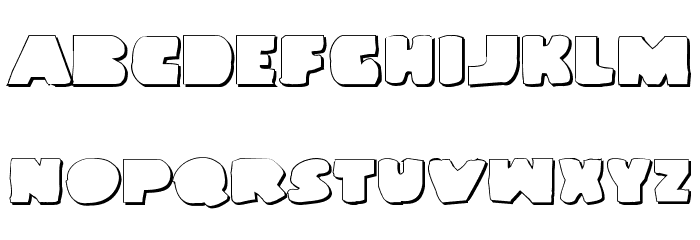 Land Whale Outline Grunge Font LOWERCASE