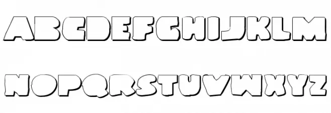Land Whale Outline Grunge Font LOWERCASE