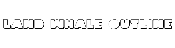 Land Whale Outline  Free Fonts Download