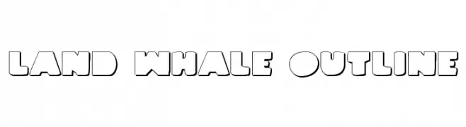 Land Whale Outline  नि: शुल्क फ़ॉन्ट्स डाउनलोड