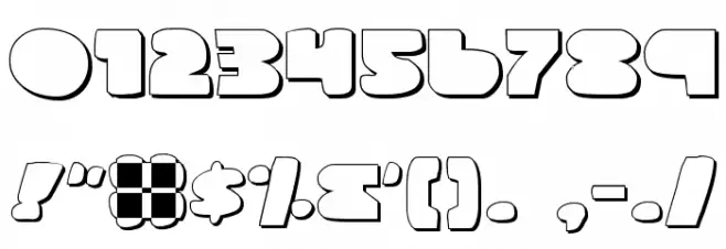 Land Whale Outline Font OTHER CHARS