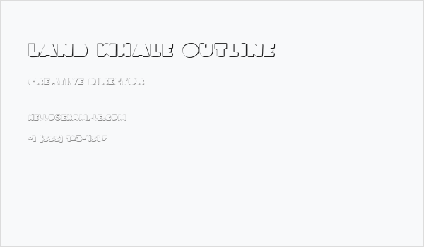 Land Whale Outline Business Card