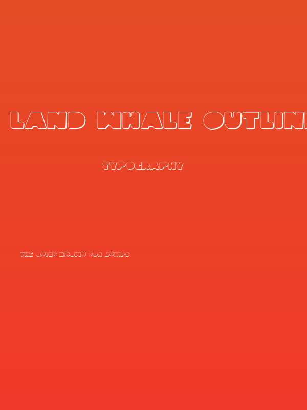 Land Whale Outline Poster