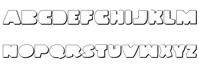 Land Whale Outline Font LOWERCASE