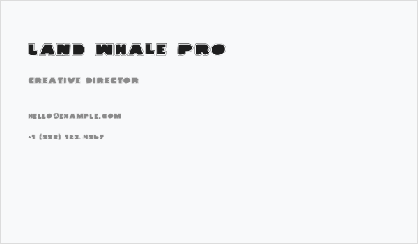 Land Whale Pro Business Card