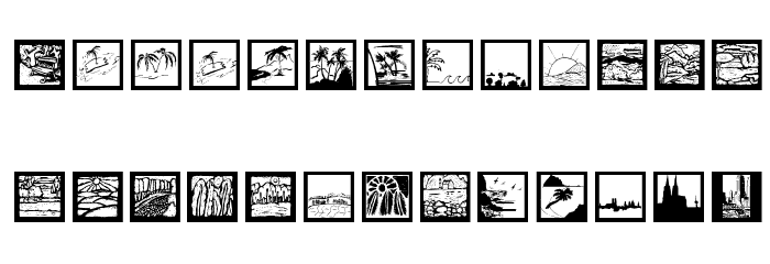 LandAndTownScapes Font LOWERCASE