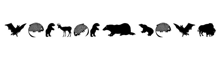 LandAnimals  フリーフォントのダウンロード