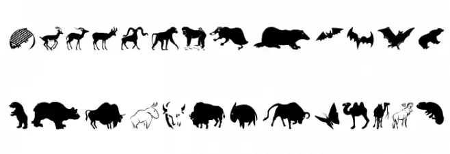 LandAnimals फ़ॉन्ट अपरकेस