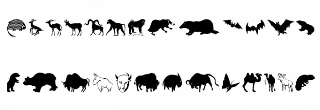 LandAnimals Font LOWERCASE