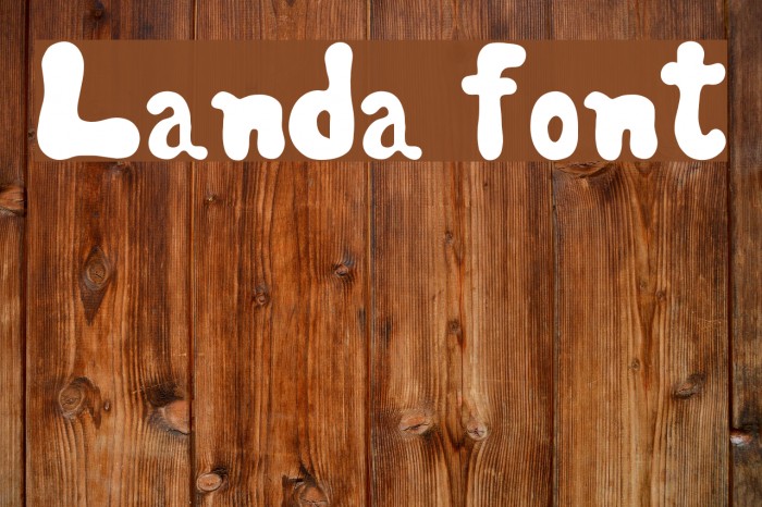 Landa font Font examples