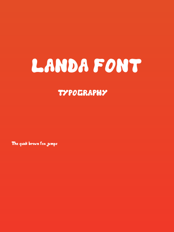 Landa font Poster