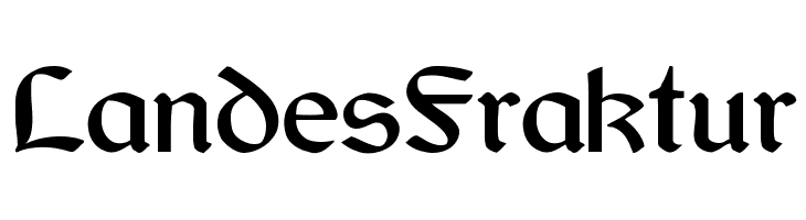 LandesFraktur  Frei Schriftart Herunterladen