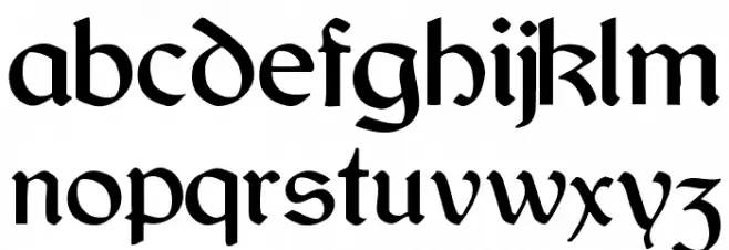 LandesFraktur Fuentes MINÚSCULAS