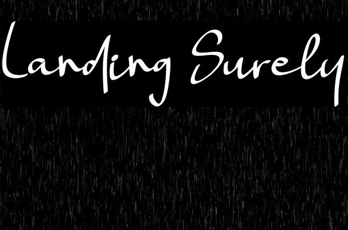Landing Surely Font examples