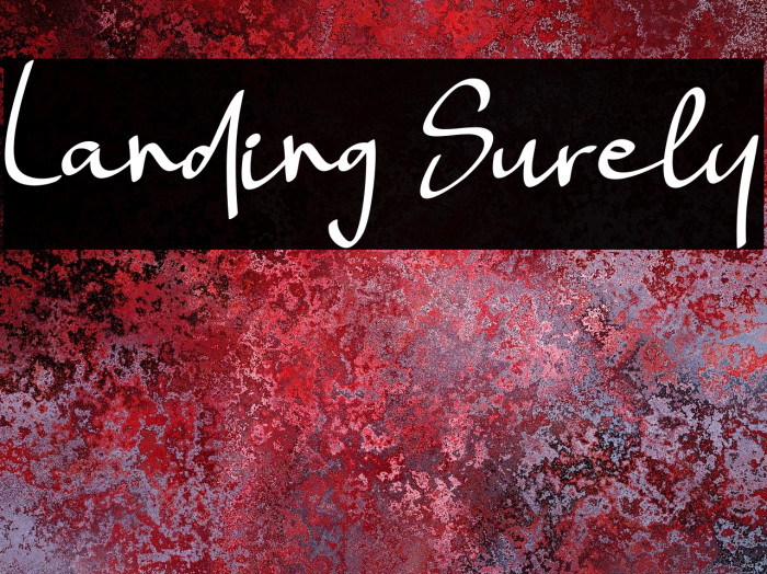 Landing Surely Font examples