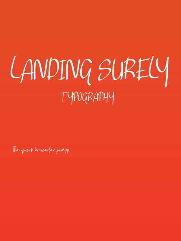Landing Surely Poster