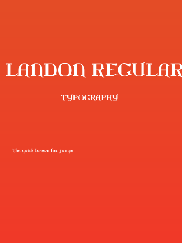 Landon Regular Poster