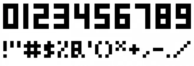 LandonPixel Regular Font OTHER CHARS