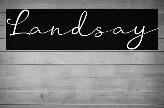 Landsay Schriftart examples