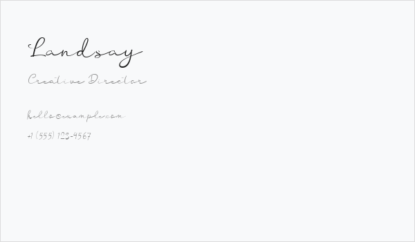 Landsay Business Card