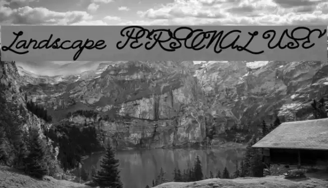 Landscape PERSONAL USE Font examples