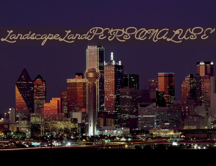 LandscapeLandPERSONALUSE Font examples