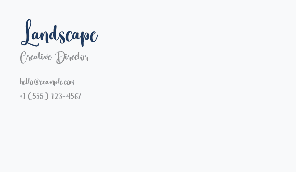 Landscape Business Card