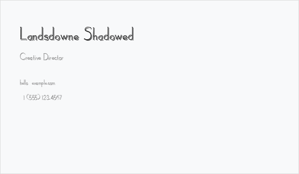 Landsdowne Shadowed Business Card