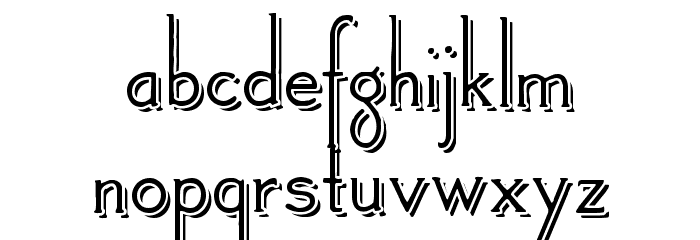 Landsdowne Shadowed Font LOWERCASE