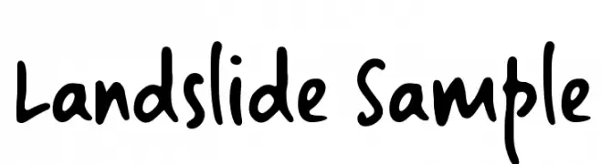 Landslide Sample  Frei Schriftart Herunterladen