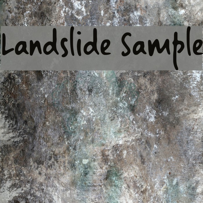 Landslide Sample Font examples
