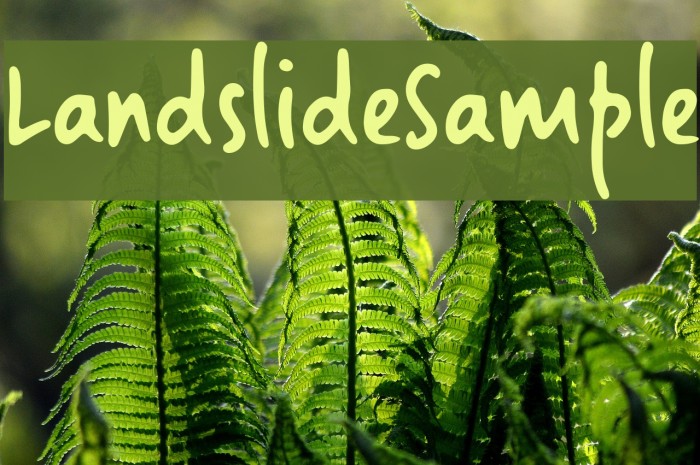 LandslideSample Font examples